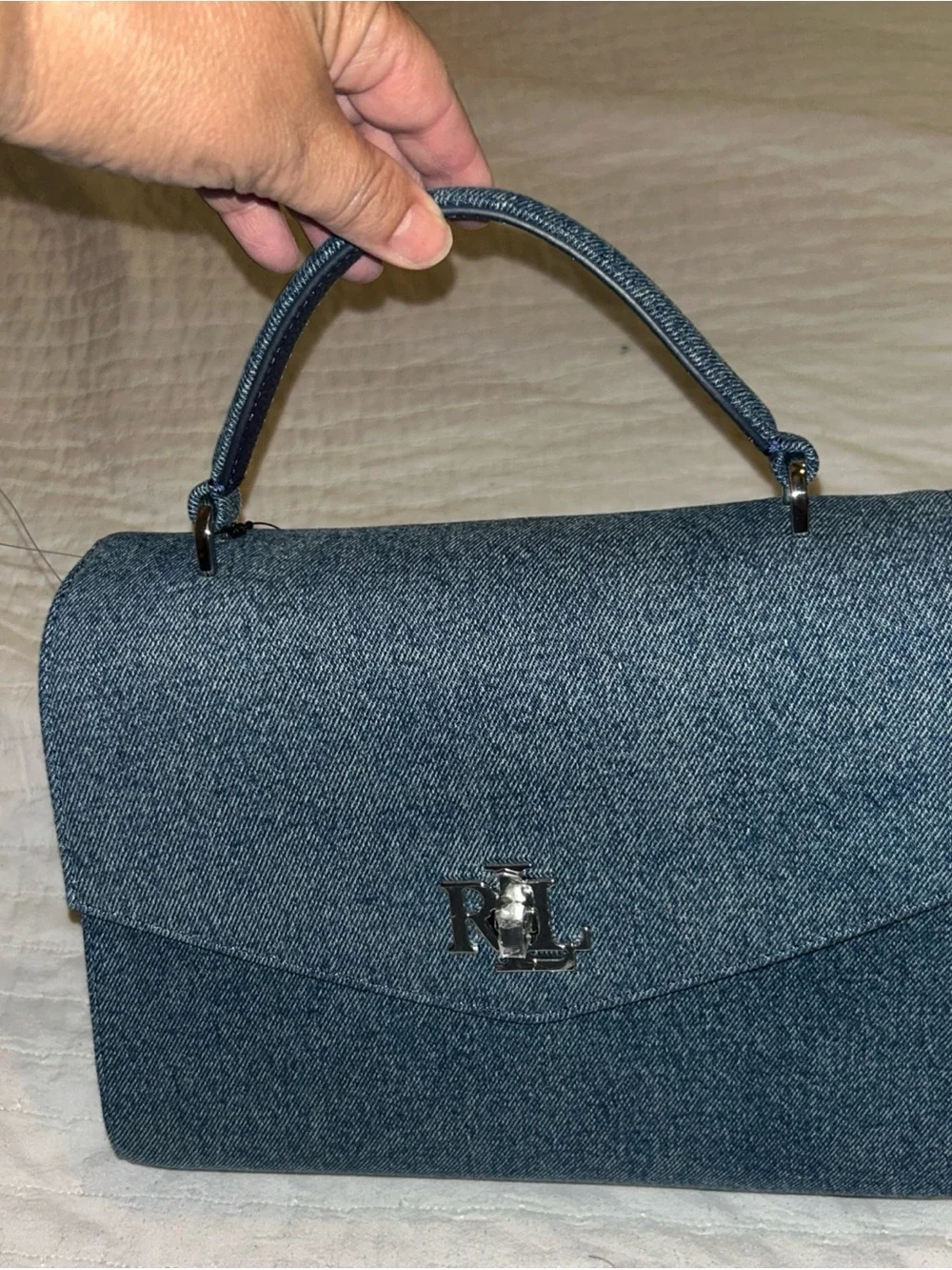 Polo by Ralph Lauren Denim-Style Top Handle Satchel - Blue